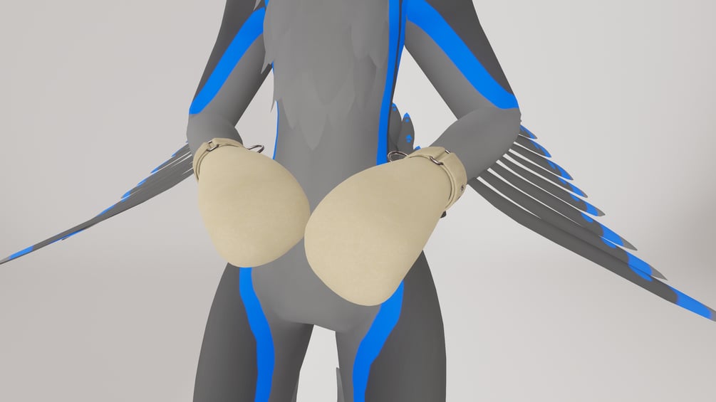 Latex/Canvas "Safety" Mitts for Da'vali gallery image 2